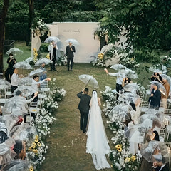 25pcs Bride and Groom Umbrellas Wedding Accessories Bridal Decor Sunshade Cover