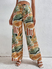 Wide Leg Drawstring Pants Spring & Fall Women's Clothing