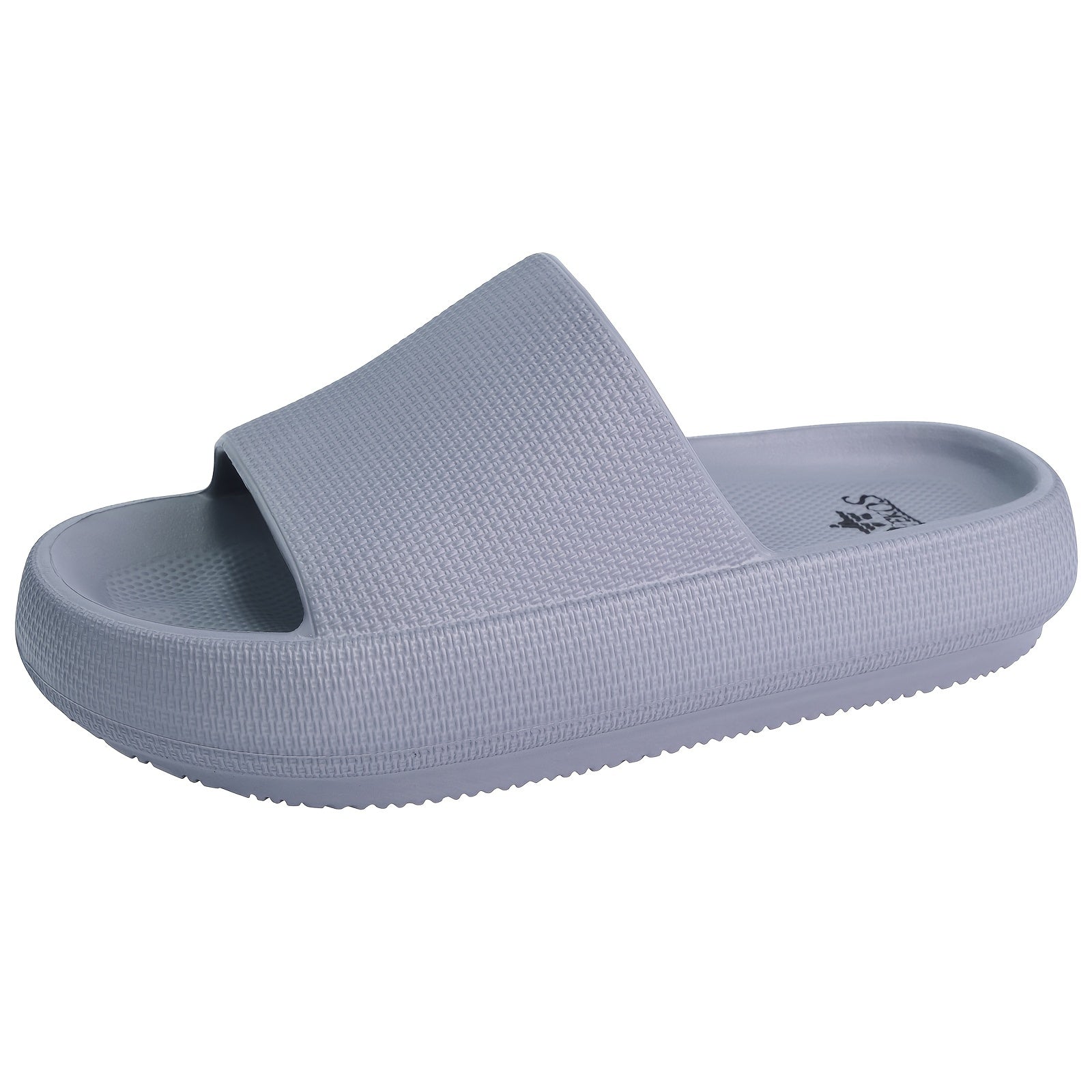 Men's Comfort Slide Slippers Cushioned Indoor Outdoor Grey