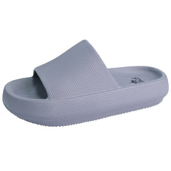 Men's Comfort Slide Slippers Cushioned Indoor Outdoor Grey