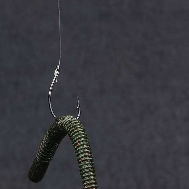 20pcs Barbed Fishing Hook Worm Bait Hooks Wide Gap Outdoor Tackle