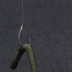 20pcs Barbed Fishing Hook Worm Bait Hooks Wide Gap Outdoor Tackle