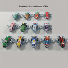 10 Pack Mini Metal Airplane Toys Inertia Power Alloy Structure Party Favors