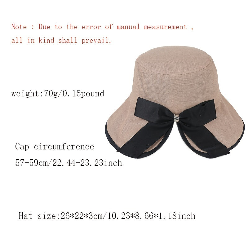 Khaki Bucket Hat Irregular Brim French Style Beach Travel Fisherman Cap