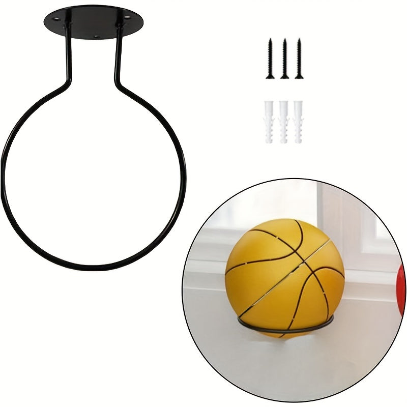 Wall Mounted Basketball Soccer Storage Rack Ball Holder