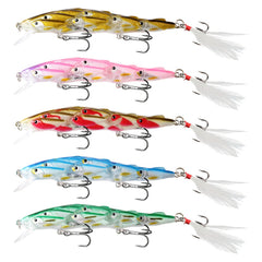 Long Casting Group Fish Lure Slow Sinking Bionic Hard Bait with Feather Hook