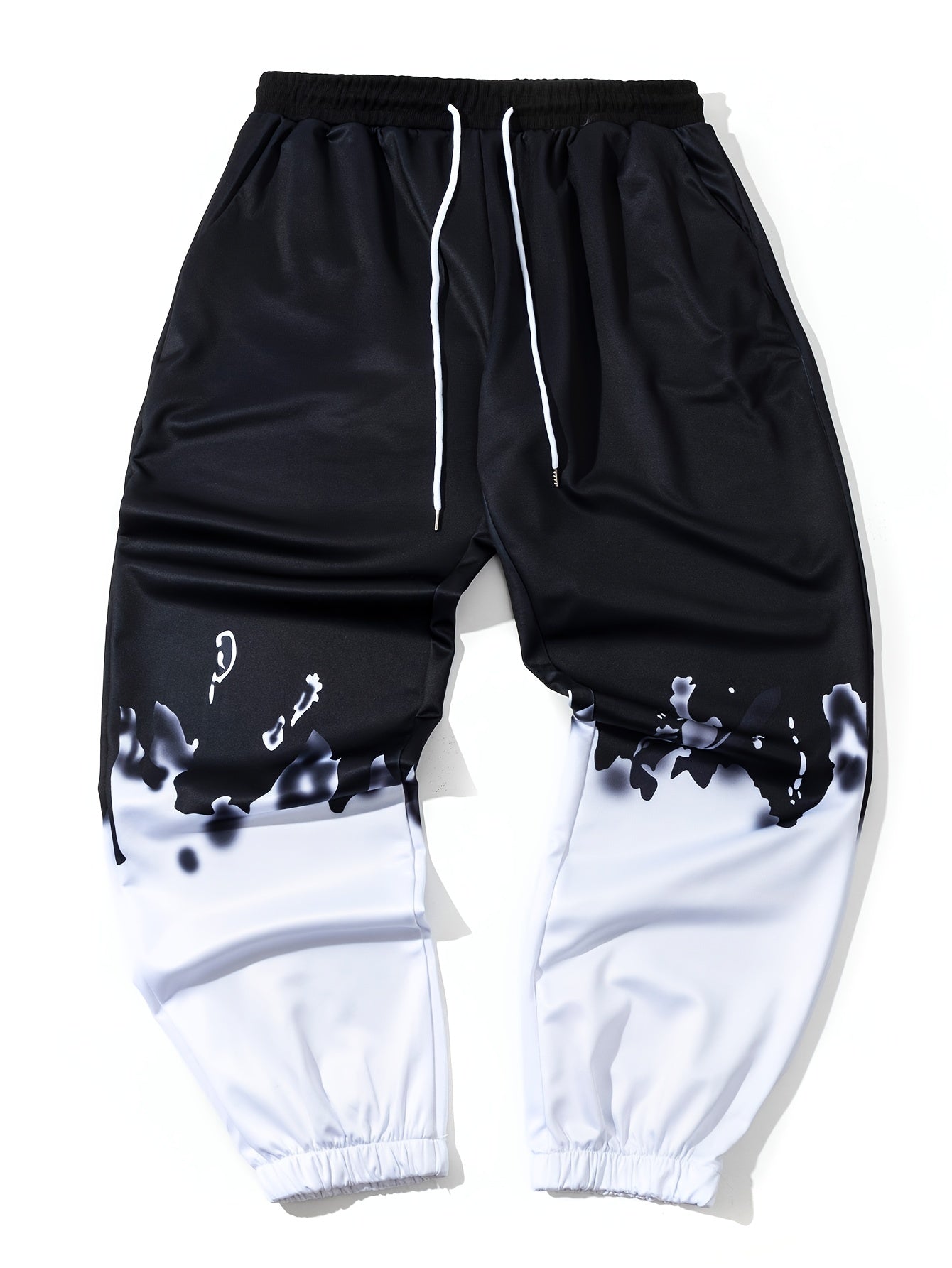 Pattern Drawstring Sweatpants Loose Fit Casual Pants Men's Joggers