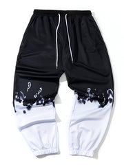 Pattern Drawstring Sweatpants Loose Fit Casual Pants Men's Joggers