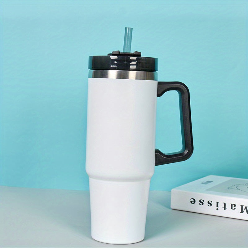 30oz Vacuum Insulated Car Tumbler with Handle and Lid for Coffee Water
