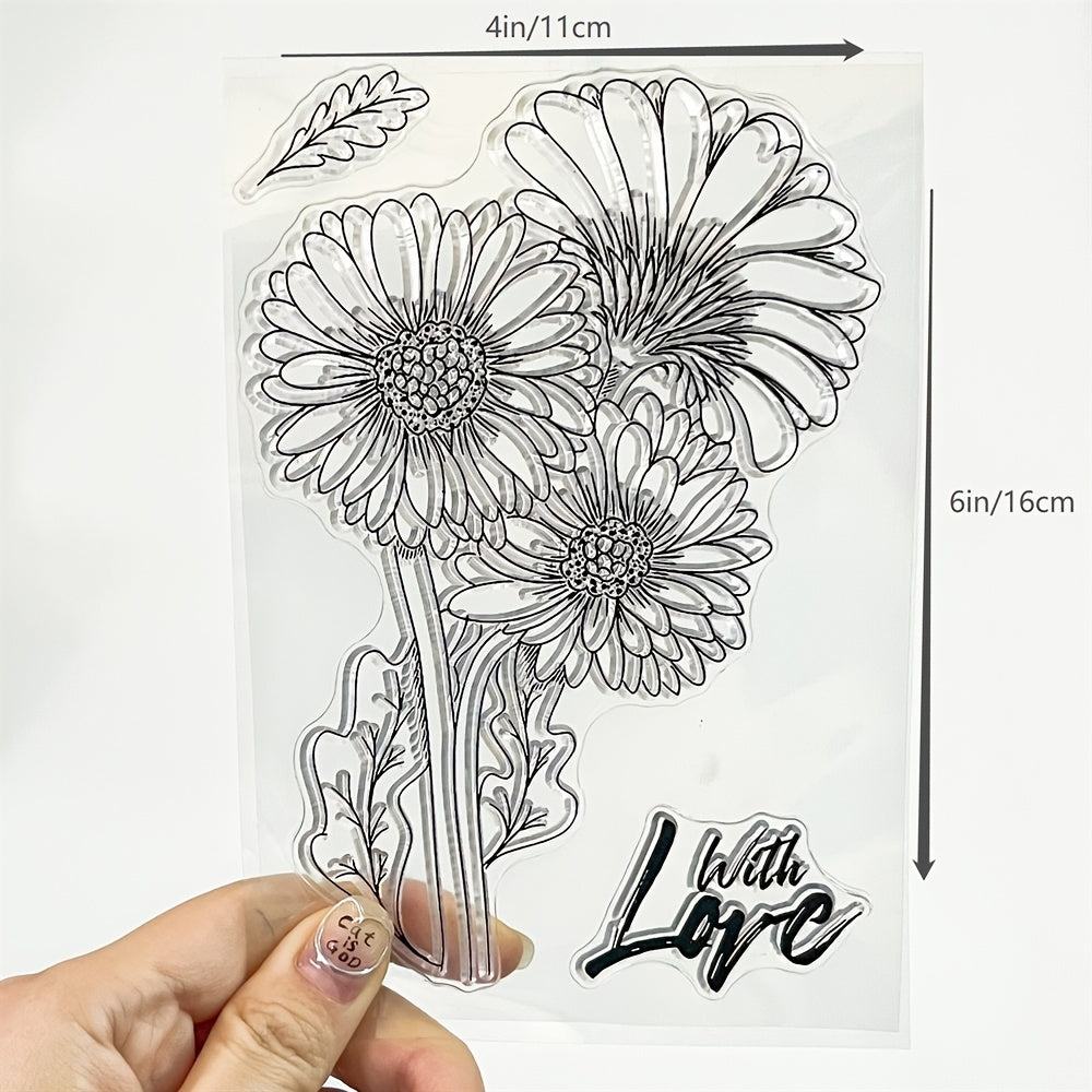 Flower Transparent Silicone Stamps for Card Making DIY Scrapbooking