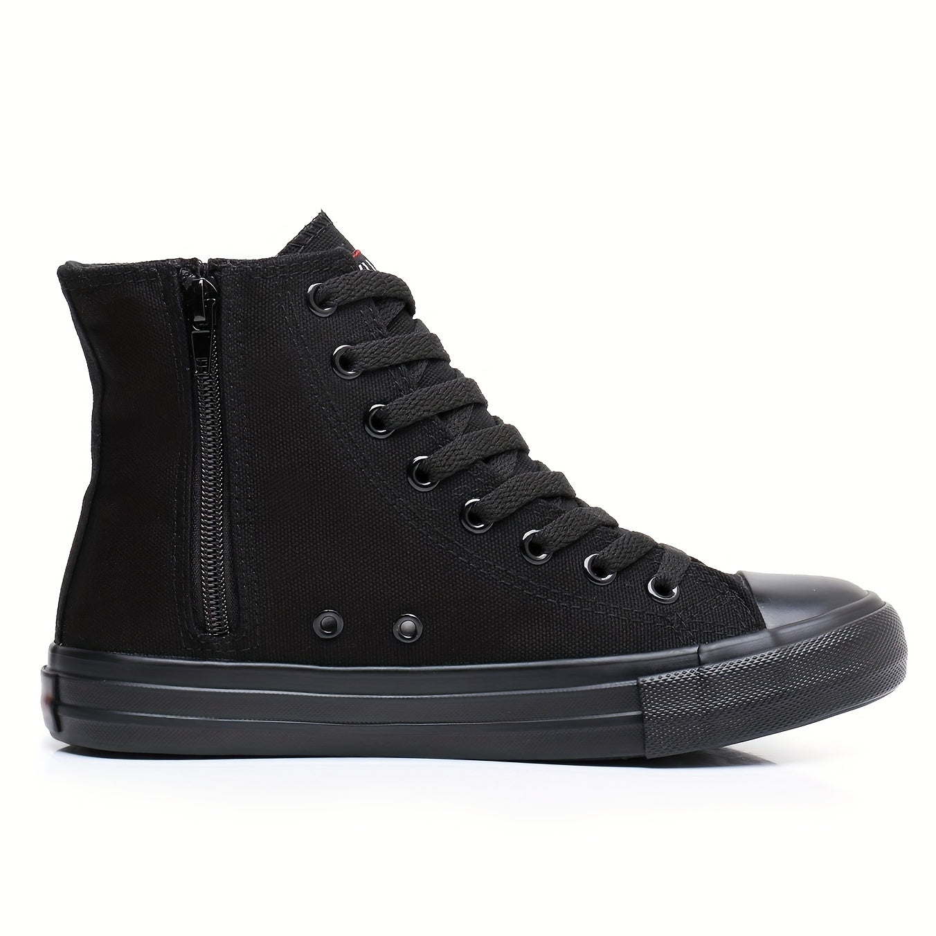 Women's High Top Canvas Lace Up Flat Skate Shoes
