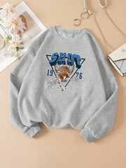 Graphic & Letter Print Sweatshirt Casual Long Sleeve Women's Sweatshirt