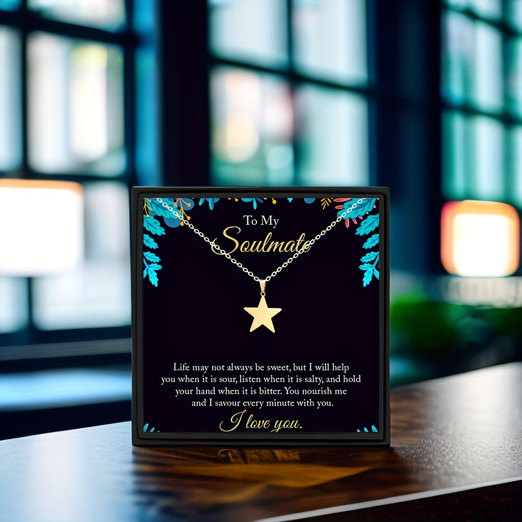 Girl's Stars Necklace Fairy Lucky Symbol Jewelry Romantic Daily Wear Gift