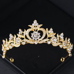 Baroque Rhinestone Crystal Tiara Bridal Headpiece Hair Jewelry
