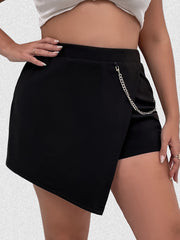 Y2K Skort Women's Plus Metal Chain Decor Skort