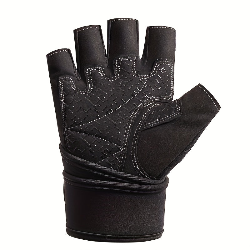 Breathable Half Finger Fitness Gloves with Wrist Support Anti Slip