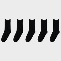 5 Pairs Vintage Mid Tube Cozy Socks Women's Stockings