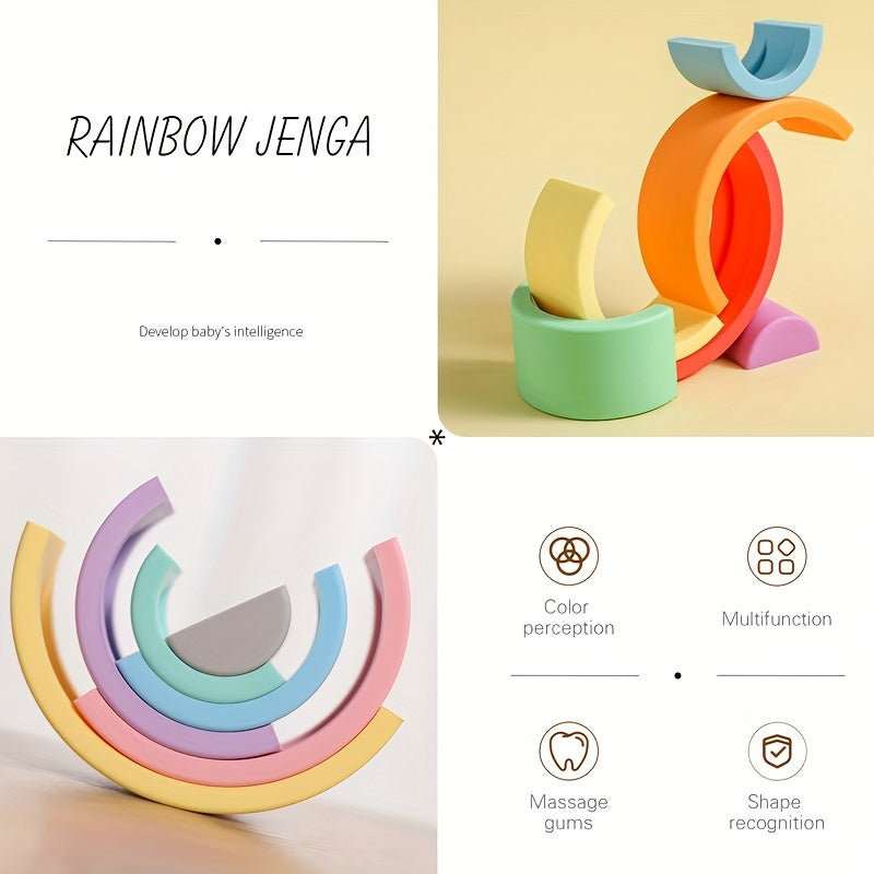 Montessori Rainbow Building Blocks - Creative Folding Toy for Kids