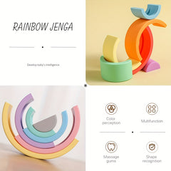 Montessori Rainbow Building Blocks - Creative Folding Toy for Kids