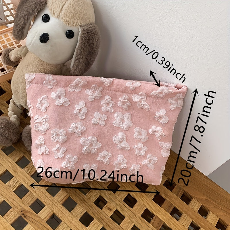 Floral Pattern Clutch Makeup Bag Travel Organizer Gift