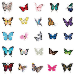 100pcs Butterfly Doodle Waterproof Stickers for Laptop Luggage