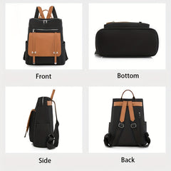 PU Leather Backpack Large Capacity Travel Bag For Outdoor Camping Hiking