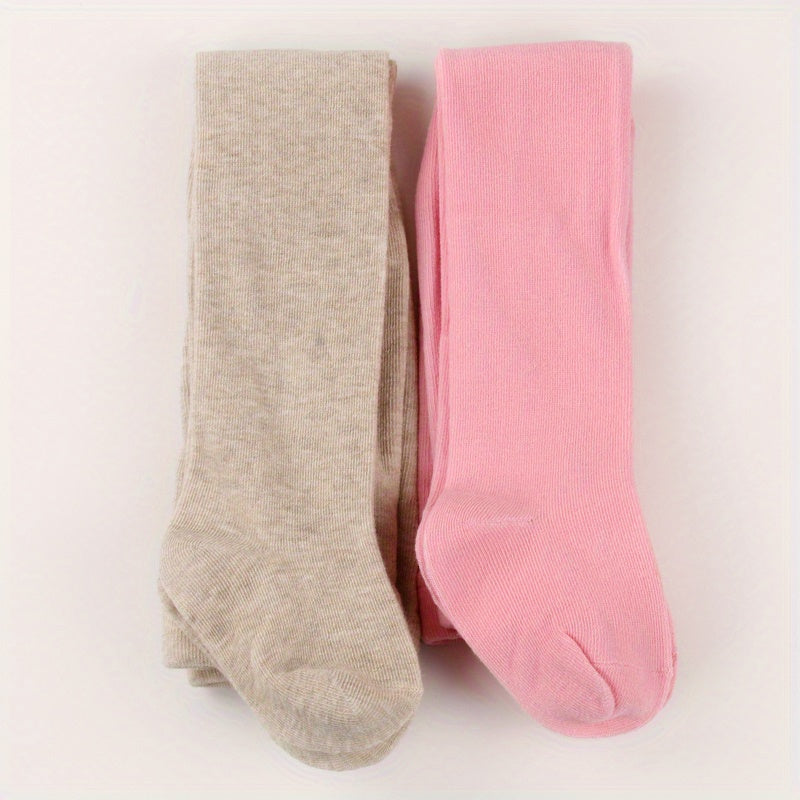 2 Pairs Baby Girl Pantyhose Soft Comfy Leggings Tights Children