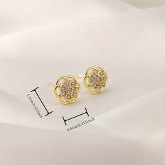 Flower Zircon Earrings - Light Jewelry Accessory Gift