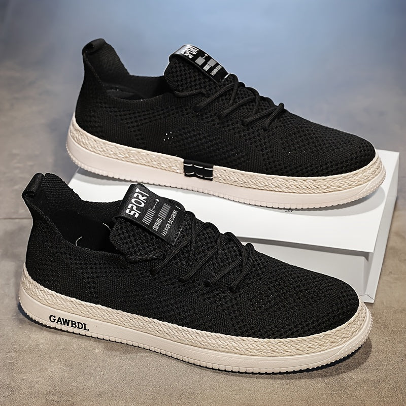 Men's Casual Low Top Lace-up Sneakers Comfortable Walking Shoes