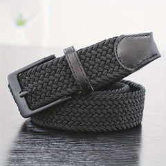 Men's Golf Braided Stretchy Belt Casual Elastic for Jeans Shorts Pants