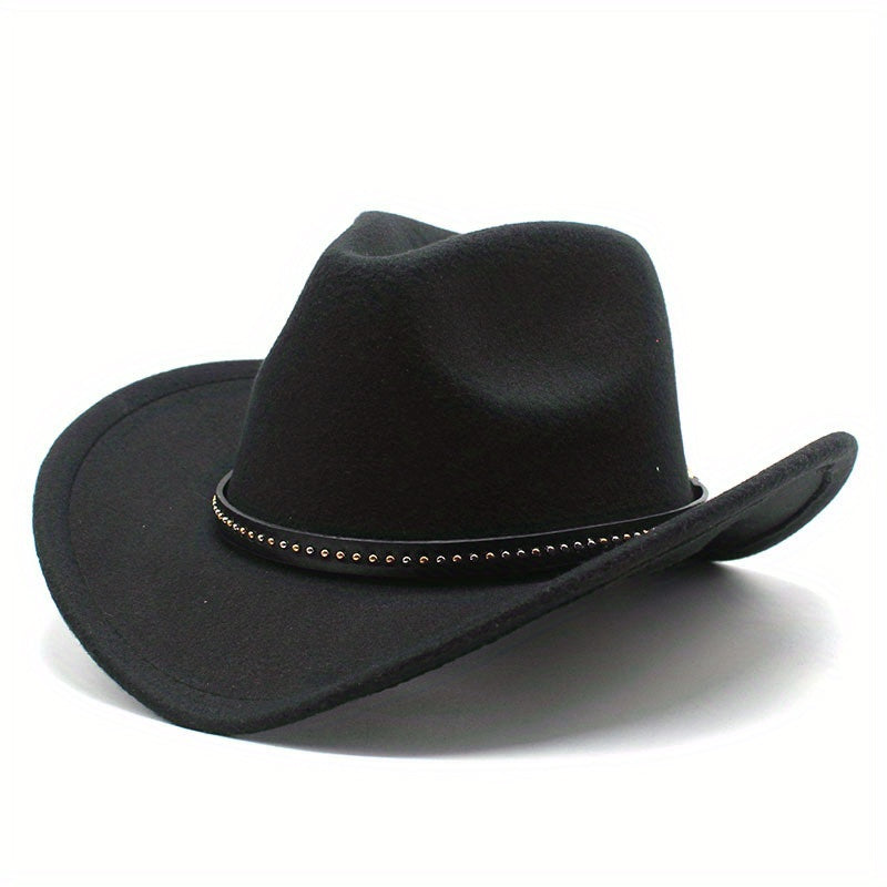 Men's Western Cowboy Hat Big Brim Jazz Top Hat