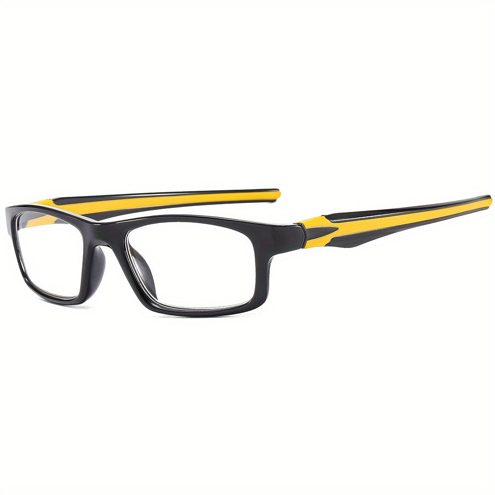 1pc Men's Sporty Two Glasses Magnifying Zipper Case Packaging