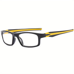 1pc Men's Sporty Two Glasses Magnifying Zipper Case Packaging