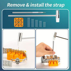 34pcs Watch Link Removal Tool Kit Professional Watch Band Replacement Tool Kit