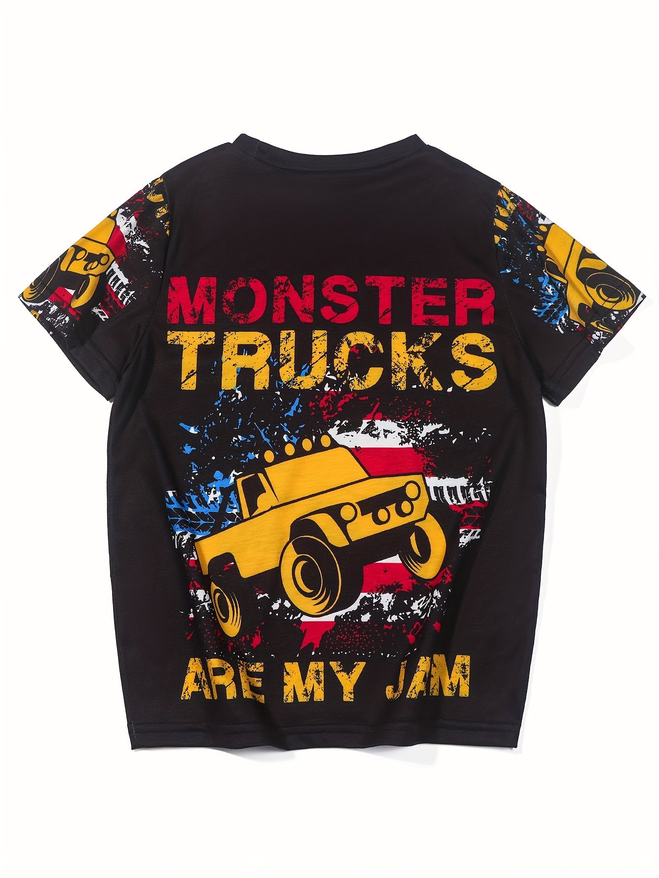 Kids' MONSTER TRUCKS Print Short Sleeve Tee