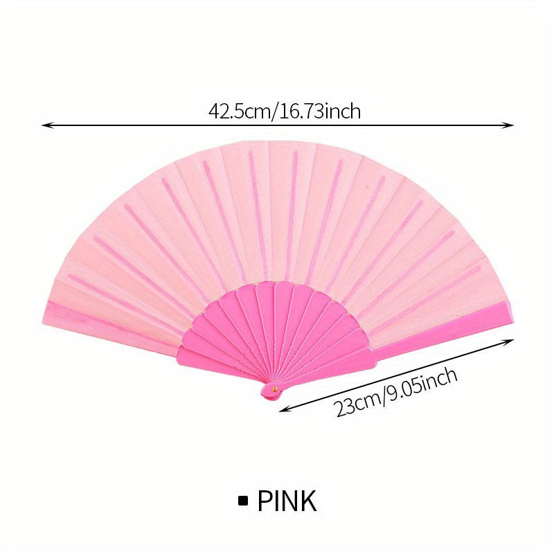 Solid Folding Fan Chinese Style Folding Fan Stage Performance Dance Accessories