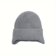 Winter Velvet Thickened Knitted Hat Warm Beanies For Men
