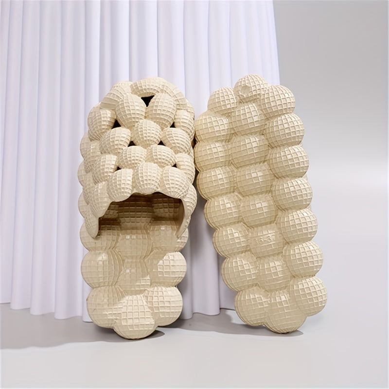 Women's Solid Soft Bubble Slippers Beach Indoor & Outdoor Slippers