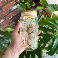 Christmas Stickers 16oz Glass Tumbler DIY Transfer Cup Accessories