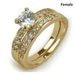 Classic Couple Ring European And American Party Engagement Wedding Jewelry