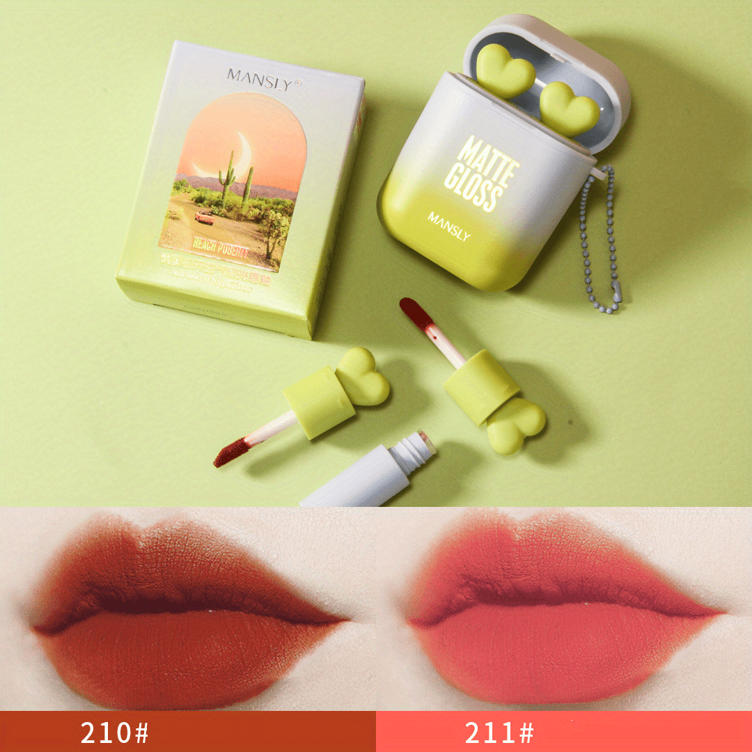 Waterproof Velvet Lip Stain Earphone Dual Lip Gloss