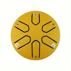 Steel Tongue Drum 7 62 Cm 6 Notes Hand Percussion Instrument Portable Saucer