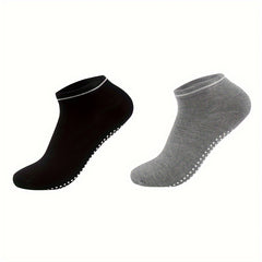 4 Pairs Non-Slip Sporty Gripper Socks for Yoga Pilates Barre Ballet