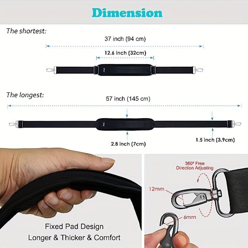 Padded Adjustable Shoulder Strap Replacement Comfortable Travel Accessory