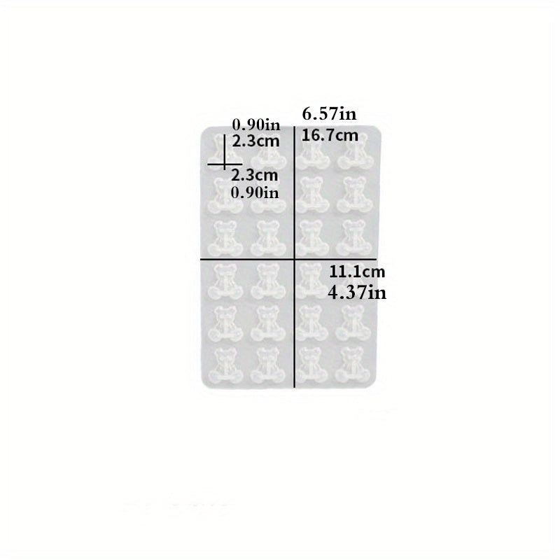 Resin Silicone Mold for Crystal Bear Charms Jewelry Making