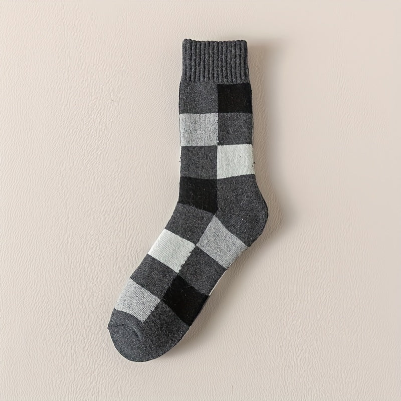 Paris Men's Thick Winter Socks Warm Wool Crew Socks