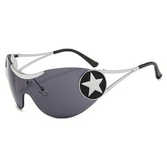 Y2K Pentagram Pattern Sunglasses UV Protection