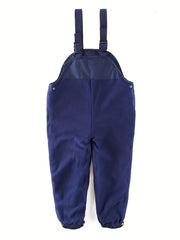 Boys Striped Fleece-Lined Rain Jumpsuit