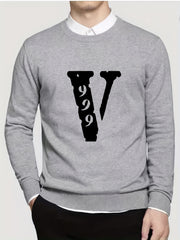 Men's V-Neck Knitted Sweater for Fall Winter