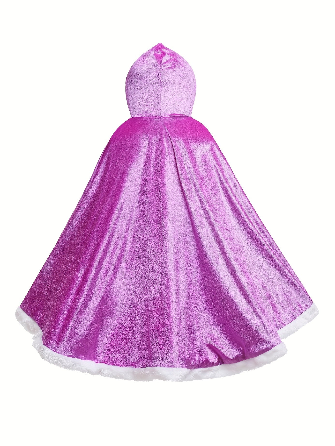 Girls Mermaid Princess Cape Cloak Glitter Party Prop Kids Halloween Fancy Dress